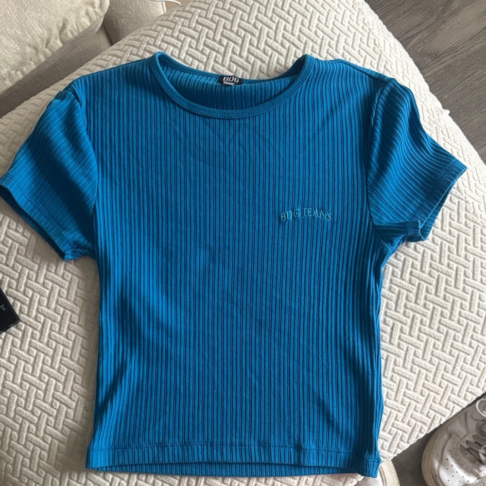 BDG Vibrant Blue Ribbed Top